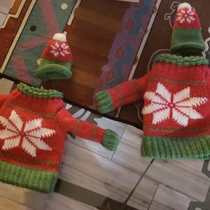 Adorable wine bottle dress up